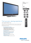Philips widescreen flat TV 47PFL5522D
