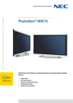 NEC PlasmaSync® 60XC10