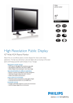 Philips plasma monitor BDH4251V