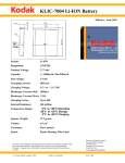 Kodak Li-Ion Rechargeable Digital Camera Battery KLIC-7004