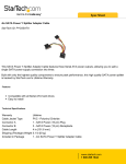 StarTech.com 4in SATA Power Y Splitter Adapter Cable