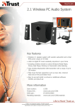 Trust 2.1 Wireless PC Audio System