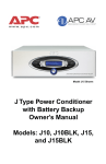 APC J Type 1500VA Desktop UPS - 1500VA 865W - 3.9 Minute(s) Full-load