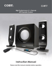 Coby 75-Watt High-Performance Speaker System for Digital Media Players