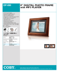 Coby 8" (4:3) Digital Photo Frame