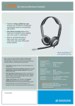 Sennheiser CC-550 Binaural Headset - Cable Connectivity