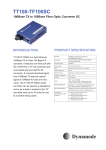 Dynamode 100BaseTX to 100BaseFX Fibre Optic Converter