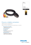 Philips Scart cable 1.5m Composite A/V Connections