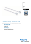 Philips SWL6163W 25 ft White Fine line cord