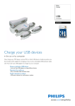 Philips SJM2204 USB car/computer Charger
