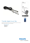 Philips SJM2110 6 ft A/5-Pin mini B connectors USB MP3 cable