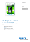 Philips MultiLife SCB4350NB 200 minutes Battery charger