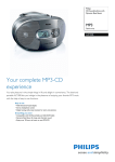 Philips AZ1308 MP3 CD Soundmachine