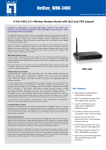 LevelOne WBR-3460B 54Mbps Wireless ADSL2/2+ Modem Router