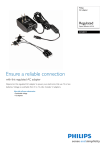 Philips SCS3011 Regulated Digital 1000mAh UL/CUL AC adapter