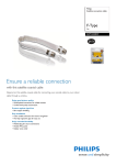 Philips SWV2350W F-Type Flat Satellite connection cable