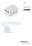 Philips SDJ6913W Surface mount White Duplex jack
