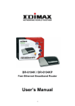 Edimax BR-6104KP Broadband Router / 4 port switch + 2 USB printer ports