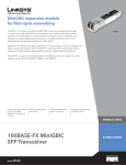 Linksys 100 Base-FX Mini-GBIC SFP Transceiver