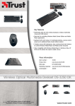 Trust Wireless Optical Multimedia Deskset DS-3250 DK