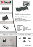Trust Wireless Pointer Stick Keyboard KB-2800 BE