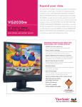 Viewsonic Graphic Series VG2030m 20" Digital Media™ Graphic LCD