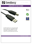 Sandberg USB 2.0 A-B male 1.8 m BLACK