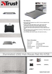 Trust Illuminated USB2 Hub Mouse Pad HU-4750