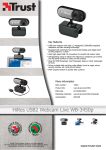 Trust HiRes USB2 Webcam Live WB-3450p