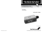 StarTech.com 2 Port Mini PC Switcher with Audio - Built-on-cable KVM Switch