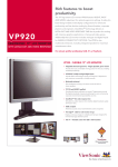 Viewsonic Professional Series VP920 - 19" Ergonomic LCD Monitor