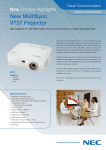 NEC Ultra Portable Projector MultiSync VT37