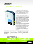Linksys Wireless-G Travel Router with SpeedBooster 802.11g