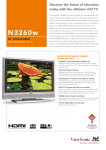Viewsonic 32" Widescreen HD LCD TV 32" HD-Ready Silver