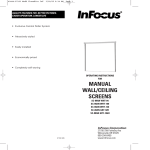 Infocus Manual Pull Down Screen 100" Diagonal,4x3 Video Format, White