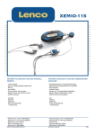Lenco XEMIO112 Pocket USB 256 MB memory MP3/ WMA player