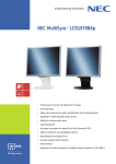 NEC MultiSync® LCD1970NXp (Silver front bezel, light grey back cabinet)