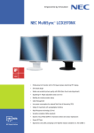 NEC MultiSync® LCD1970NX (Silver front bezel, light grey back cabinet)