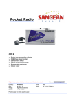 Sangean SR-2 Pocket Radio