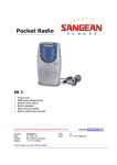 Sangean SR-3 Pocket Radio