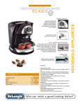 DeLonghi Pump Coffee Machine EC430