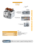 DeLonghi 4 Slice Toaster DLCT041