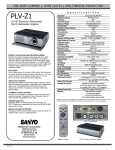 Sanyo 1/4 HD WideScreen Home Entertainment Projector PLV-Z1