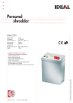 Ideal Personal shredder 2210