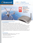 Hawking Technologies 2 USB + 1 Parallel Port Wireless G Print Server