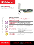 US Robotics Gigabit Ethernet PCI Card