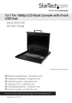 StarTech.com Rackmount LCD Console - 1U - 17in Screen - US Keyboard - 1080p