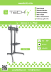 Techly Floor Trolley with Shelf Support LCD / LED / Plasma 30-65"