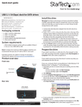 StarTech.com USB 3.1 Gen 2 (10Gbps) single-bay dock for 2.5"/3.5" SATA SSD/HDD