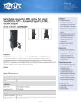 Tripp Lite Detachable redundant PDU option for select SmartOnline UPS - Hardwired input / L6-20R, L6-30R output